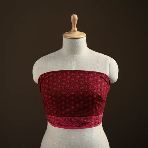 Bagh Hand Block Print Natural Dyed Cotton Blouse Piece 28