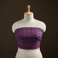 Purple - Bagh Hand Block Print Natural Dyed Cotton Blouse Piece 35