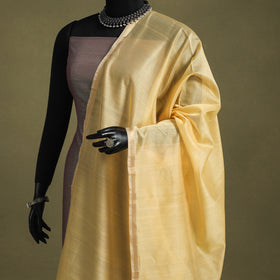 Yellow - handloom silk cotton maheshwari dupatta 38