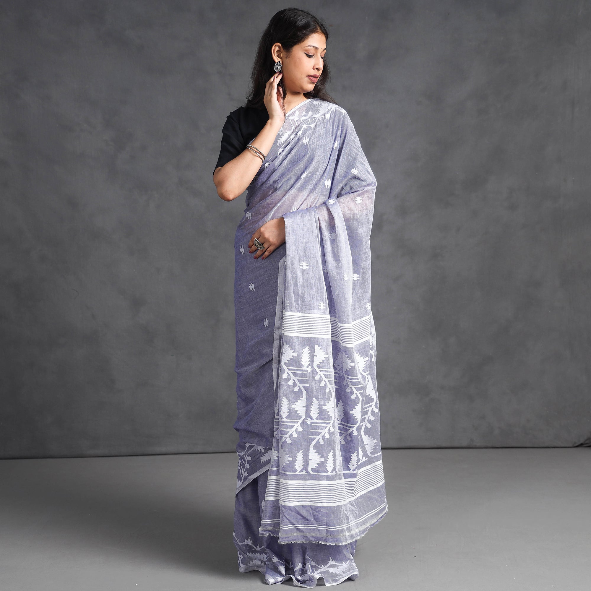 Buy Sanganeri Block Printed Mul Cotton Saree Online at iTokri.com by  SANTOSH KUMAR DHANOPIA l iTokri आई.टोकरी