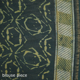 Chanderi Silk Akola Hand Block Print Natural Dyed Saree 14
