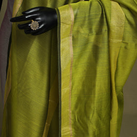 Green - handloom silk cotton maheshwari dupatta 39