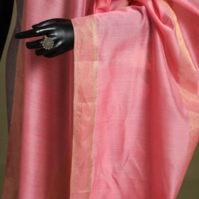 Pink - handloom silk cotton maheshwari dupatta 40