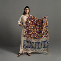 Red - Chanderi Silk Print Kalamkari Dupatta 05