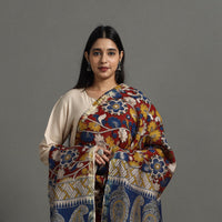 Red - Chanderi Silk Print Kalamkari Dupatta 05