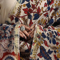 Multicolor - Chanderi Silk Print Kalamkari Dupatta 07