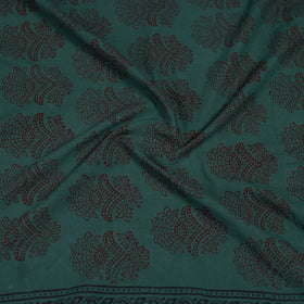 Green - Bagh Hand Block Print Natural Dyed Cotton Blouse Piece 24