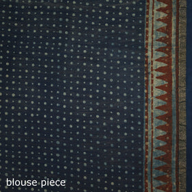 Chanderi Silk Akola Hand Block Print Natural Dyed Saree 18