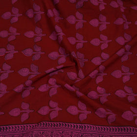 Maroon - Bagh Hand Block Print Natural Dyed Cotton Blouse Piece 22