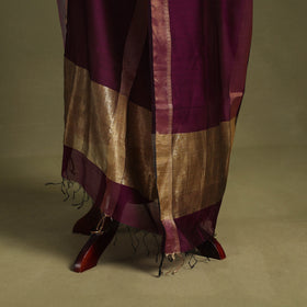 Purple - handloom silk cotton maheshwari dupatta 45