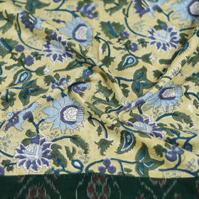 Yellow - Sanganeri Hand Block Print Cotton Blouse Piece 08