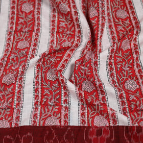 Red - Sanganeri Hand Block Print Cotton Blouse Piece 03
