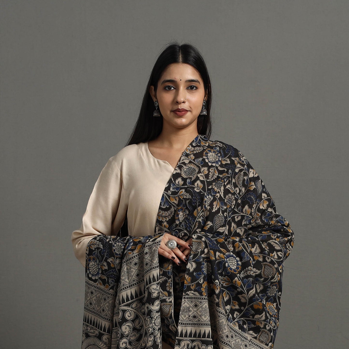 Pure Cotton Print Kalamkari Dupatta 17