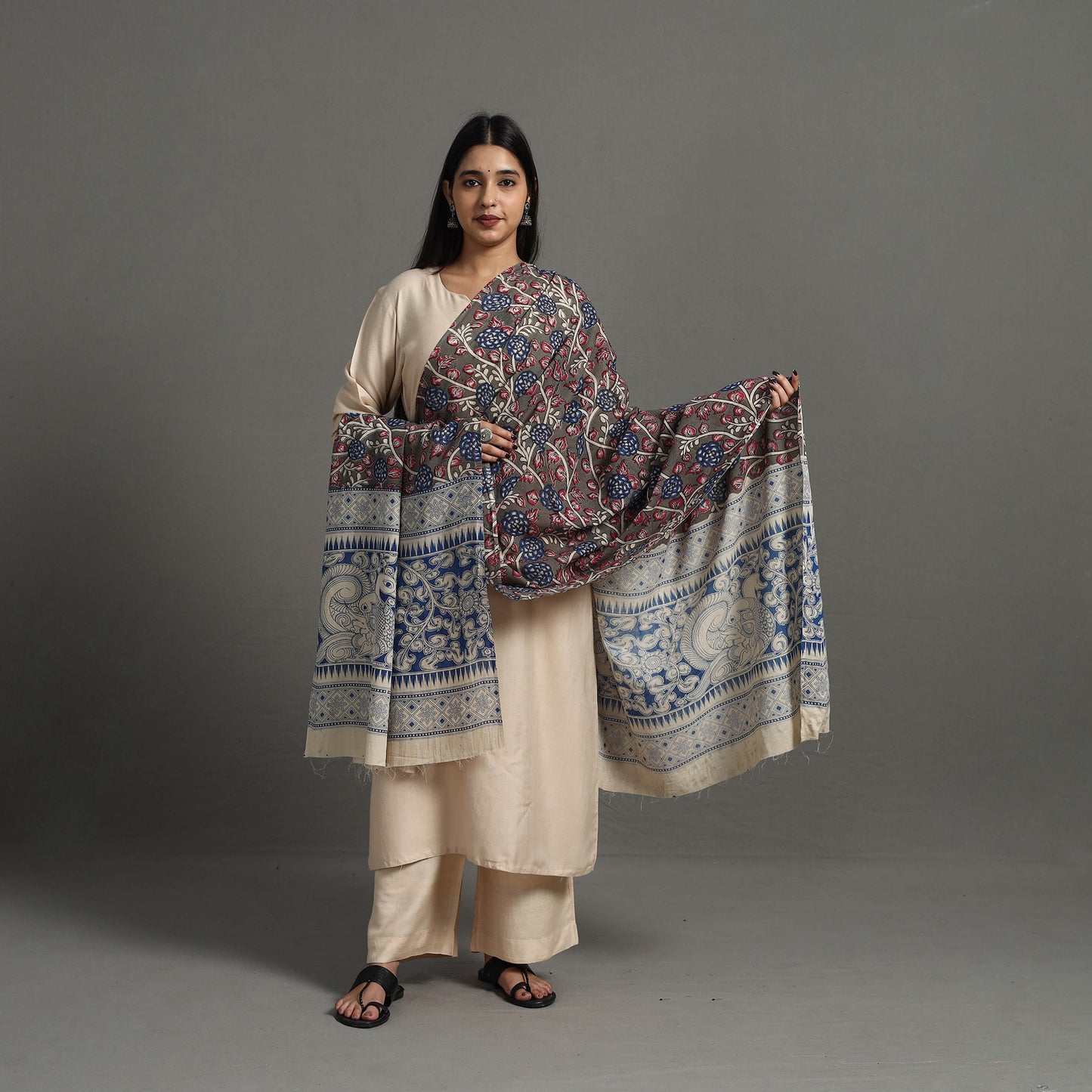 Pure Cotton Print Kalamkari Dupatta 18