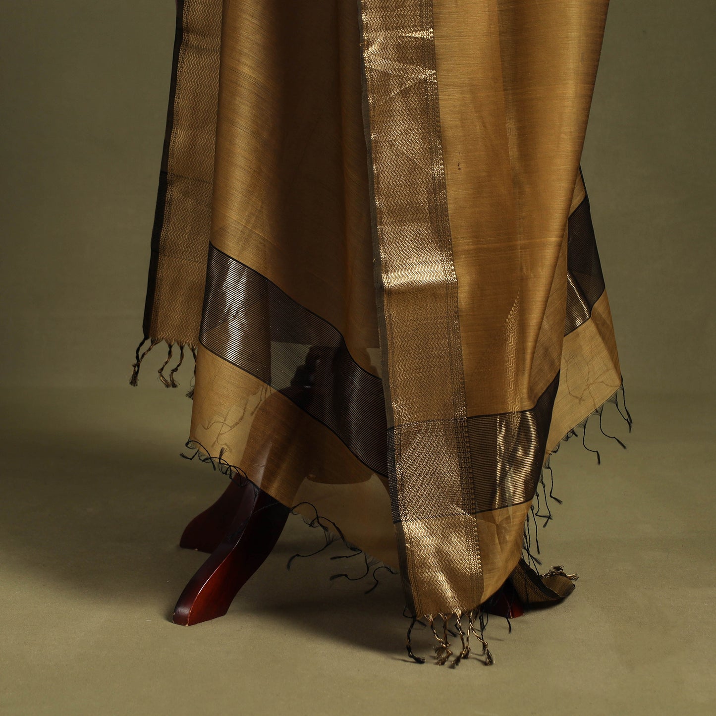 Yellow - handloom silk cotton maheshwari dupatta 49