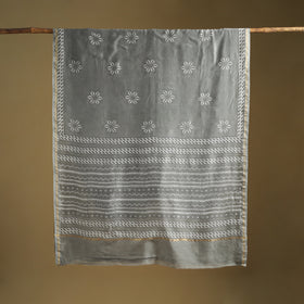Chanderi Silk Akola Hand Block Print Natural Dyed Saree 06