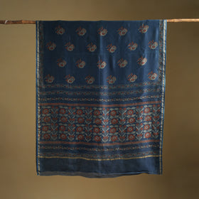 Chanderi Silk Akola Hand Block Print Natural Dyed Saree 10