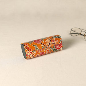 Orange - Handcrafted Embossed Leather Spectacle Case 02