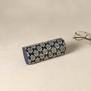 Green - Handcrafted Embossed Leather Spectacle Case 05