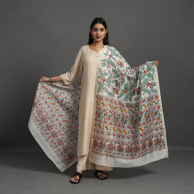 Multicolor - handloom chanderi silk handpainted madhubani