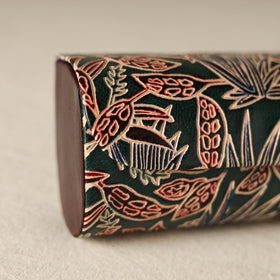 Handcrafted Embossed Leather Spectacle Case 06