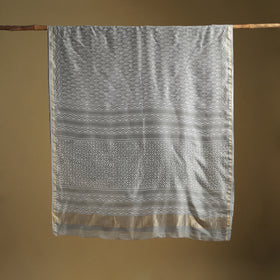 Chanderi Silk Akola Hand Block Print Natural Dyed Saree 20