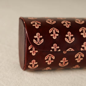 Handcrafted Embossed Leather Spectacle Case 10