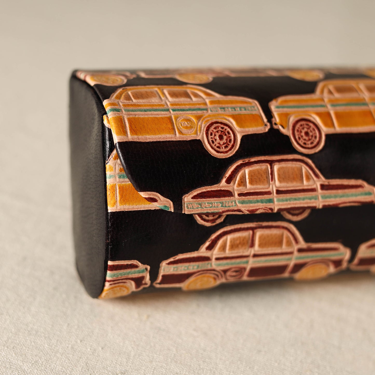 Handcrafted Embossed Leather Spectacle Case 11