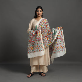 Multicolor - handloom chanderi silk handpainted madhubani