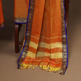 Orange - 3pc cotton unstitched dharwad dress material