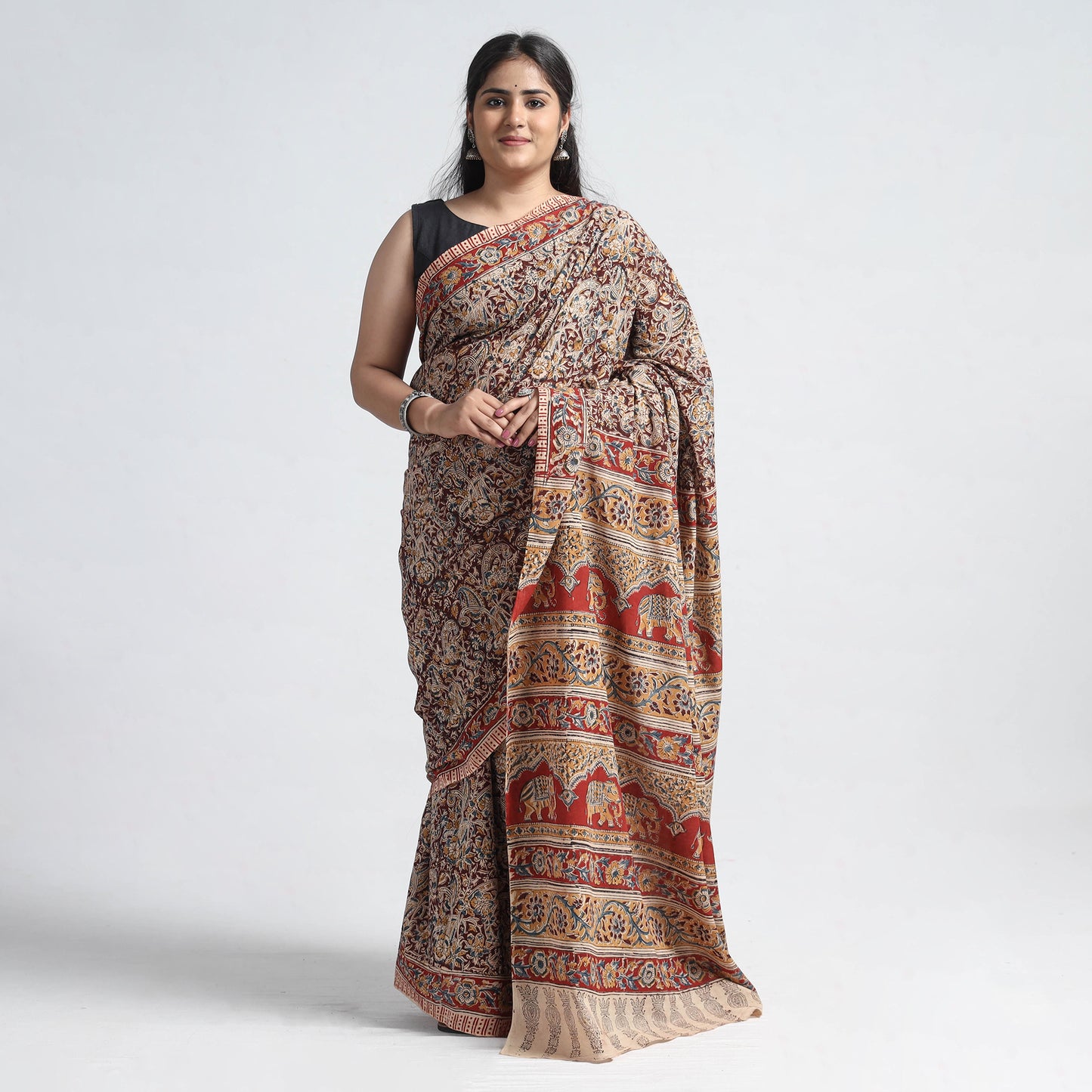 kalamkari printed saree