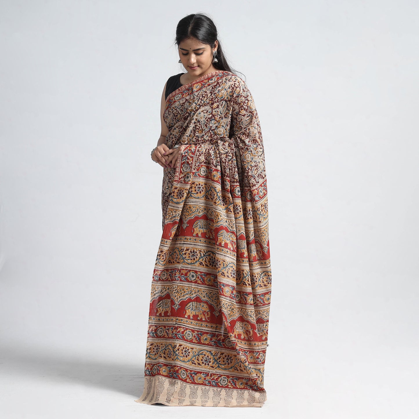 kalamkari printed saree