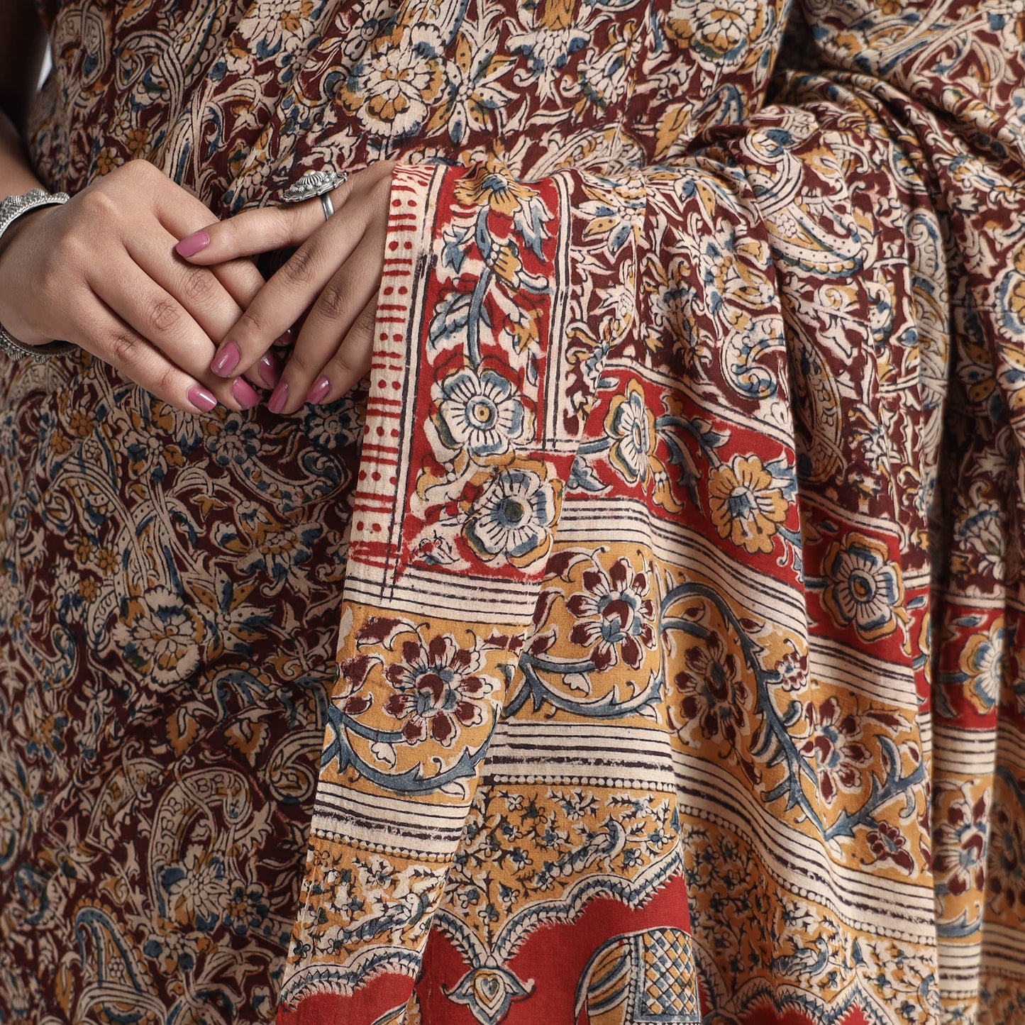 kalamkari printed saree