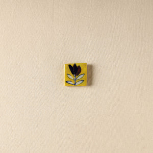 Yellow - Original Blue Pottery Ceramic Fridge Magnet 01
