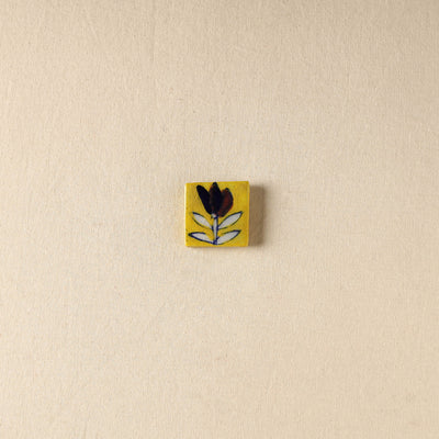 Yellow - Original Blue Pottery Ceramic Fridge Magnet 01