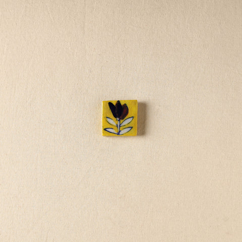 Yellow - Original Blue Pottery Ceramic Fridge Magnet 01