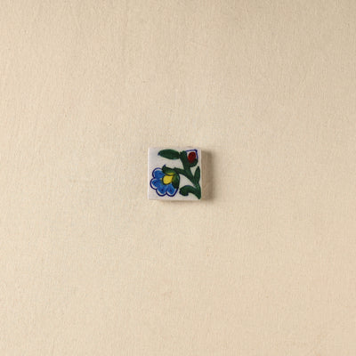 White - Original Blue Pottery Ceramic Fridge Magnet 06
