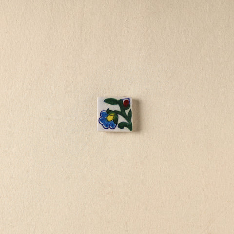 White - Original Blue Pottery Ceramic Fridge Magnet 06