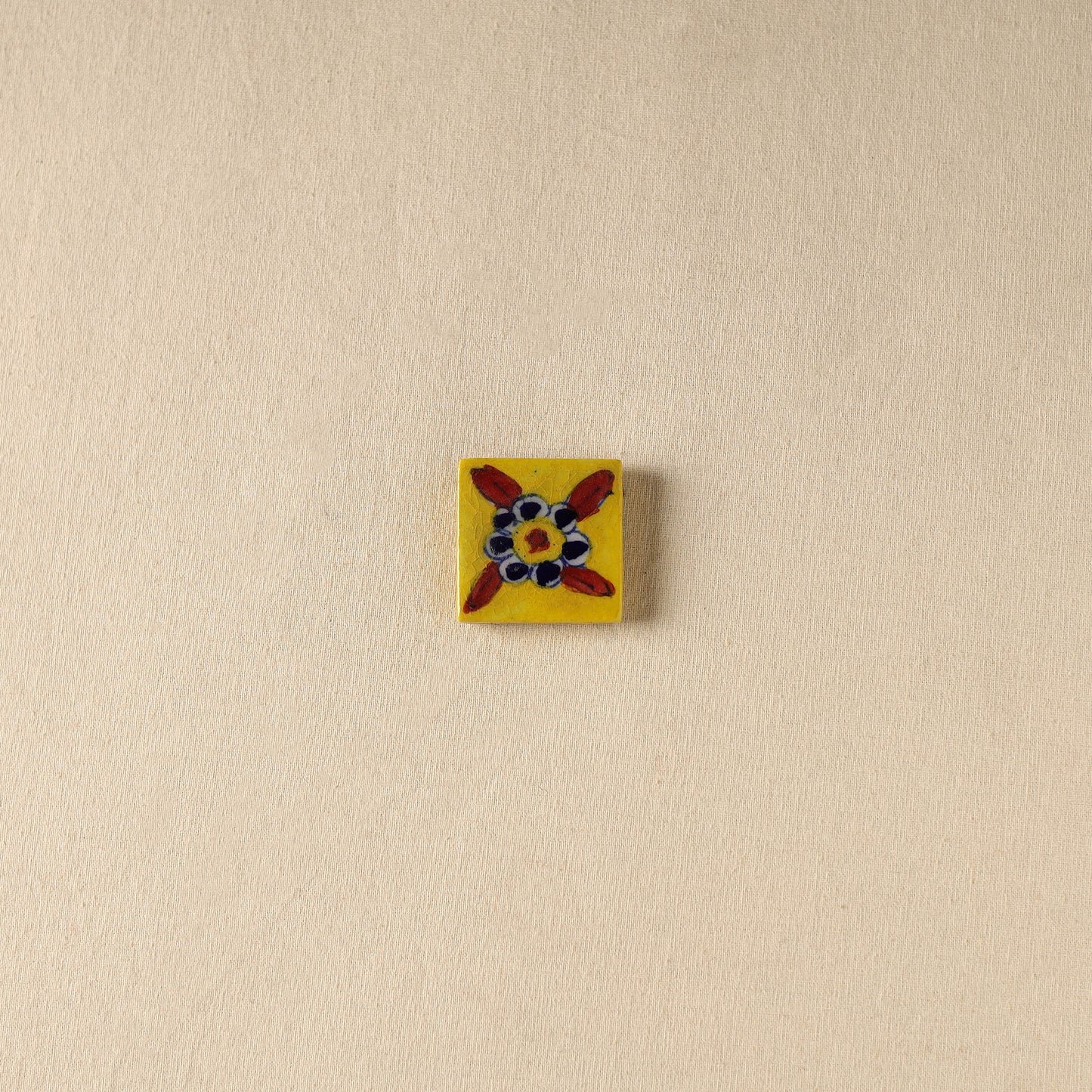 Yellow - Original Blue Pottery Ceramic Fridge Magnet 07
