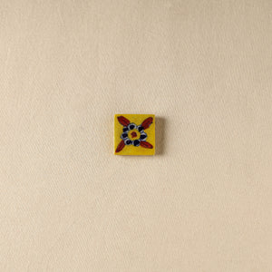 Yellow - Original Blue Pottery Ceramic Fridge Magnet 07