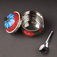 Steel Ghee Pot with Spoon 