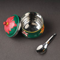 Steel Ghee Pot with Spoon 