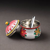 Steel Ghee Pot with Spoon 