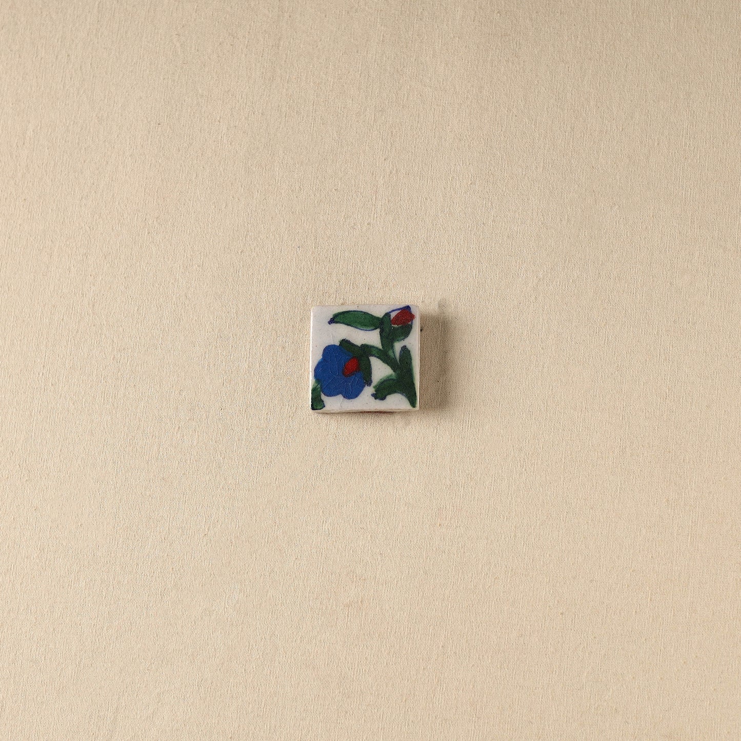 White - Original Blue Pottery Ceramic Fridge Magnet 21