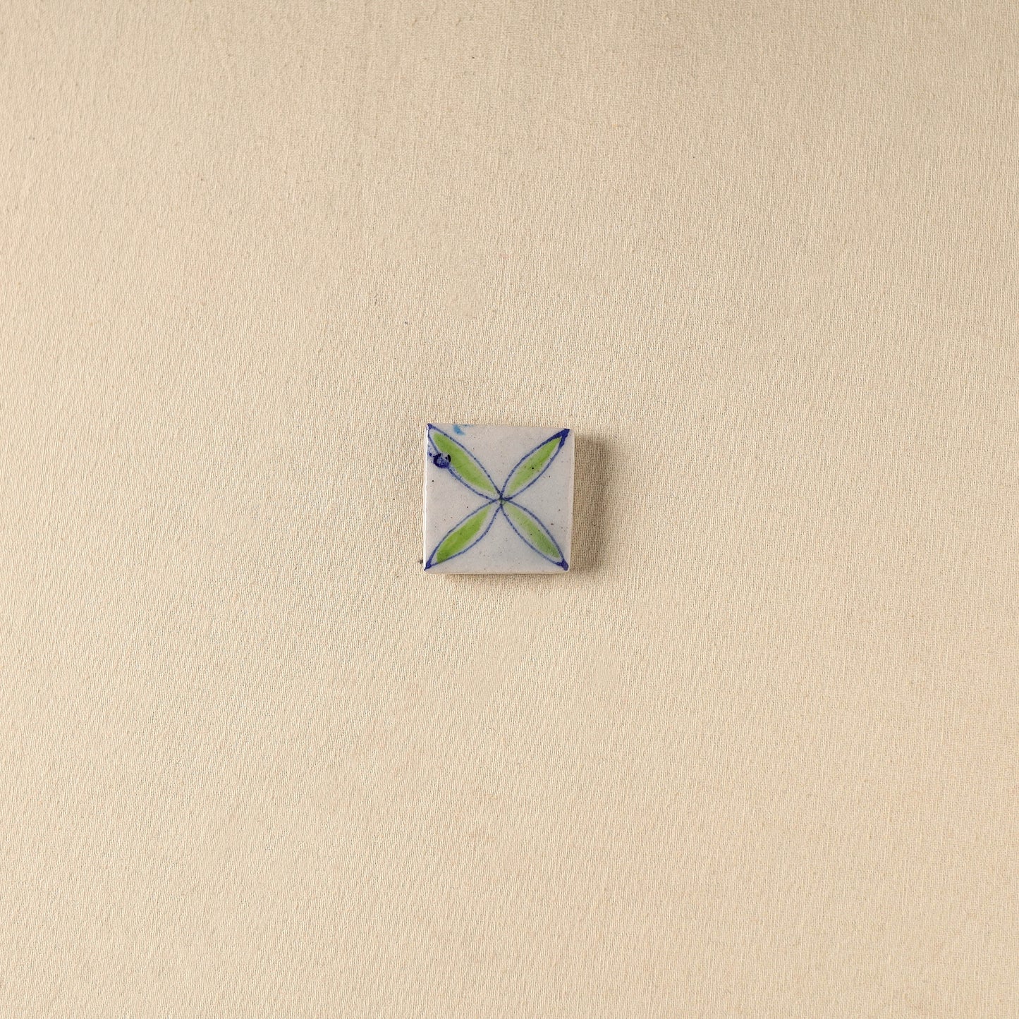 White - Original Blue Pottery Ceramic Fridge Magnet 23