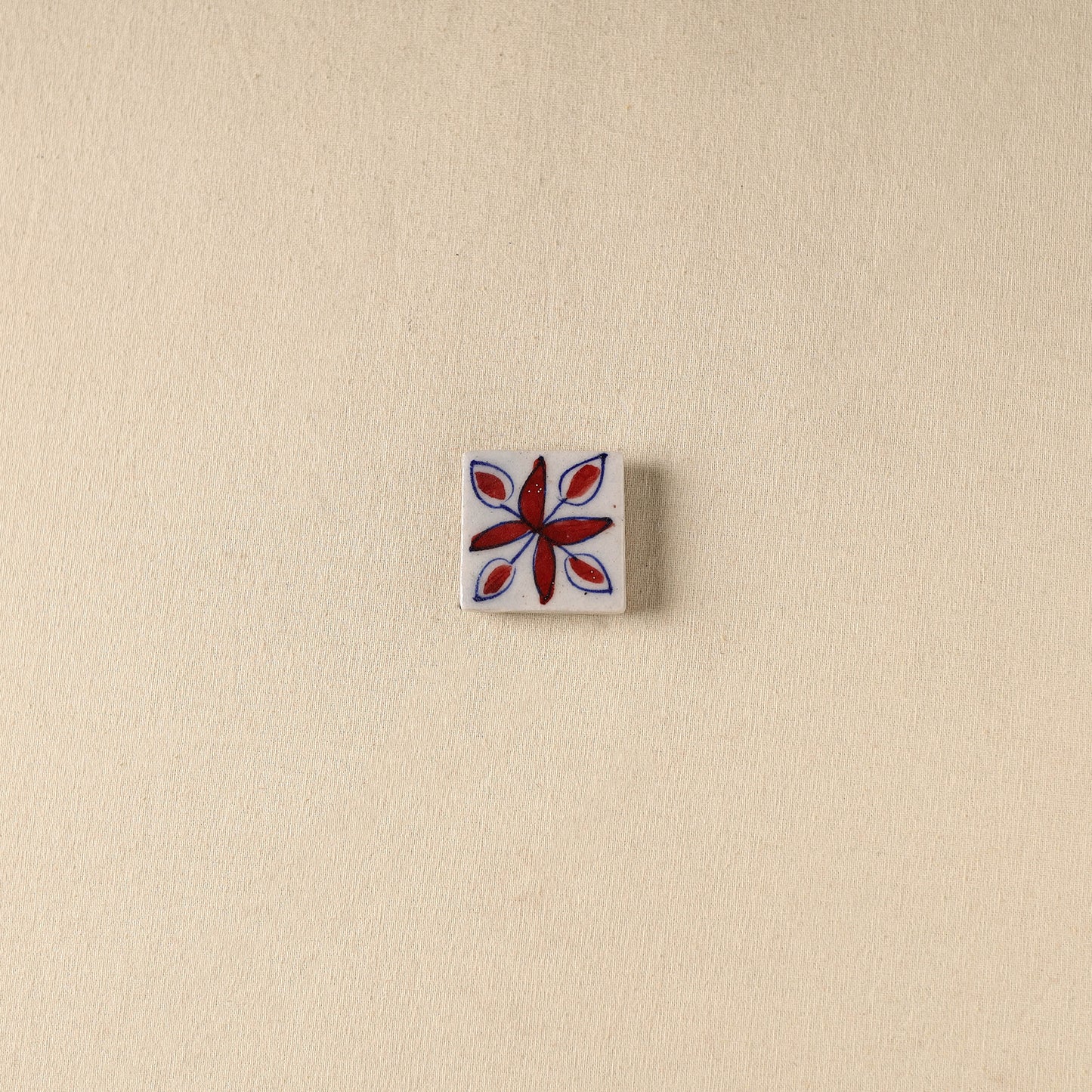 Red - Original Blue Pottery Ceramic Fridge Magnet 28