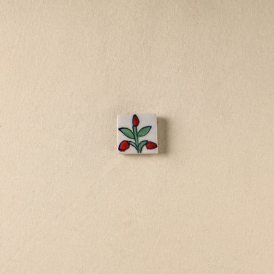 White - Original Blue Pottery Ceramic Fridge Magnet 29
