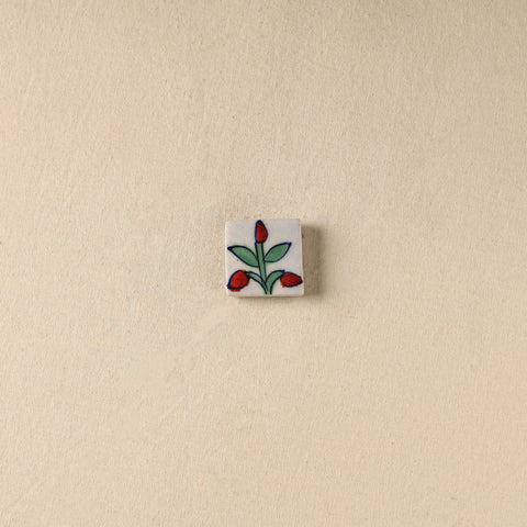 White - Original Blue Pottery Ceramic Fridge Magnet 29