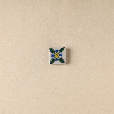 White - Original Blue Pottery Ceramic Fridge Magnet 31