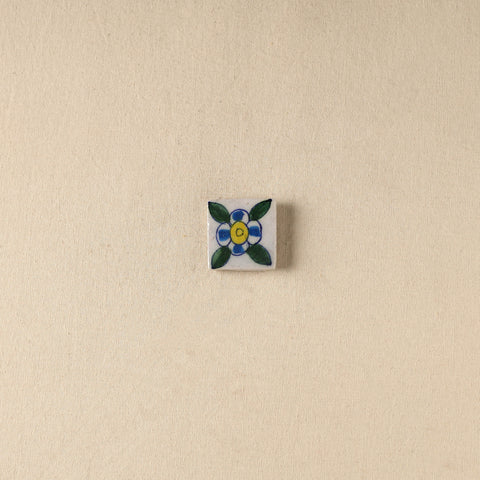 White - Original Blue Pottery Ceramic Fridge Magnet 31